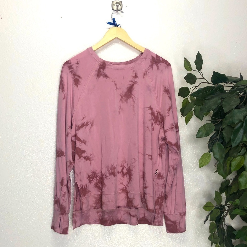 JoyLab Pink Tie Dye Soft Long Sleeve Top